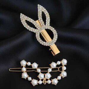 2/$21 Ladies 2 Piece Bunny Hair Clip Accessory